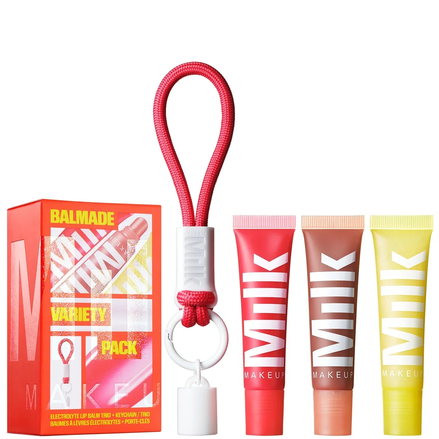 Milk Makeup Balmade Variety Pack Hydrating Lip Balm & Keychain Gift Set