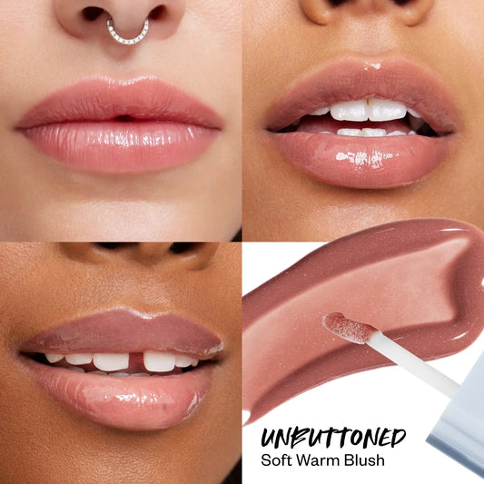 KOSAS Wet Lip Oil Gloss -Unbuttoned-
Plumping Peptide Lip Treatment Gloss