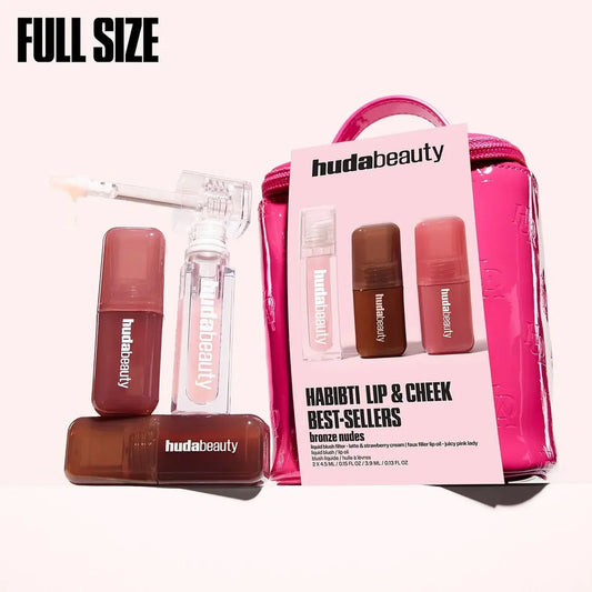 HUDA BEAUTY HABIBTI LIP AND CHEEK BEST SELLERS KIT