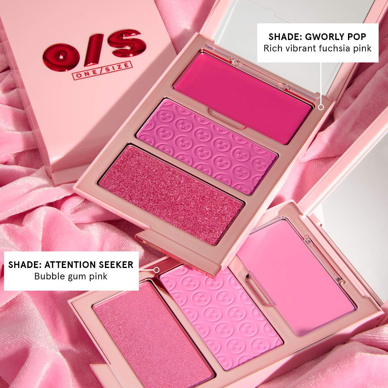 ONE/SIZE Cheek Clapper 3D Blush Trio Palette Shade- Attention Seeker