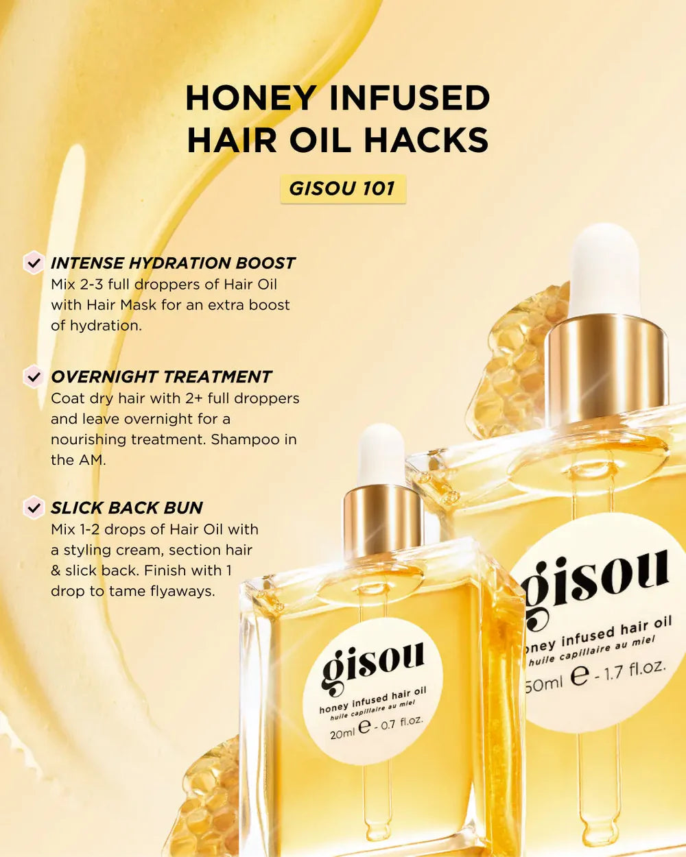 Gisou Honey Infused Hair Oil 20ml