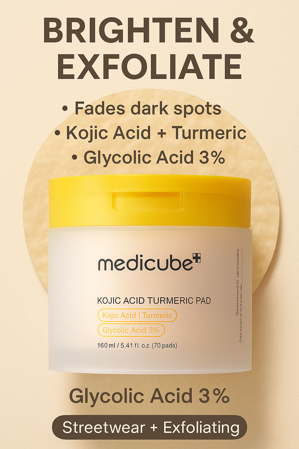Medicube Kojic Acid Turmeric PAD - 160ml