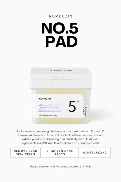 NUMBUZIN Vitamin Niacinamide Concentrated Pad