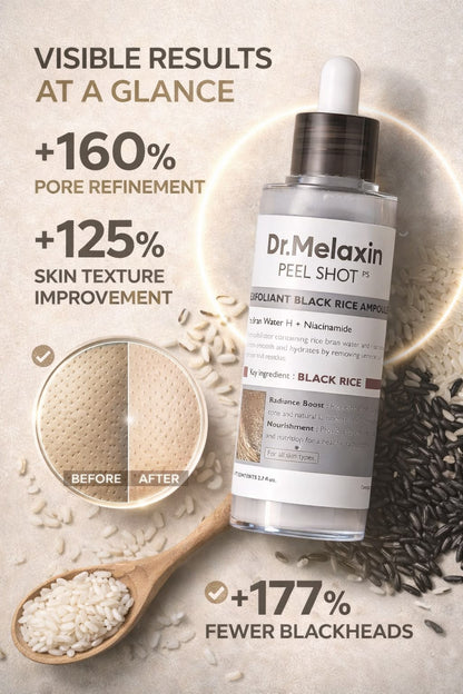 Dr.Melaxin Peel Shot Glow Black Rice Peeling Ampoule