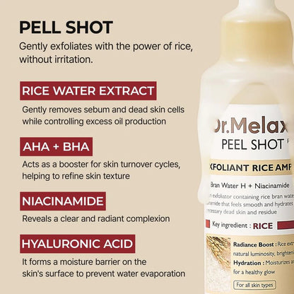 Dr. Melaxin Peel Shot Exfoliating White Rice Ampoule