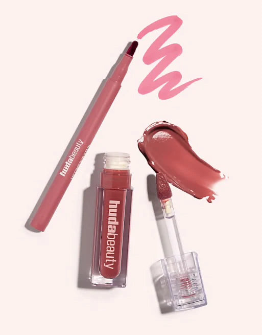 Huda Beauty Makeout Sesh Lip Duo - Rosy bombshell