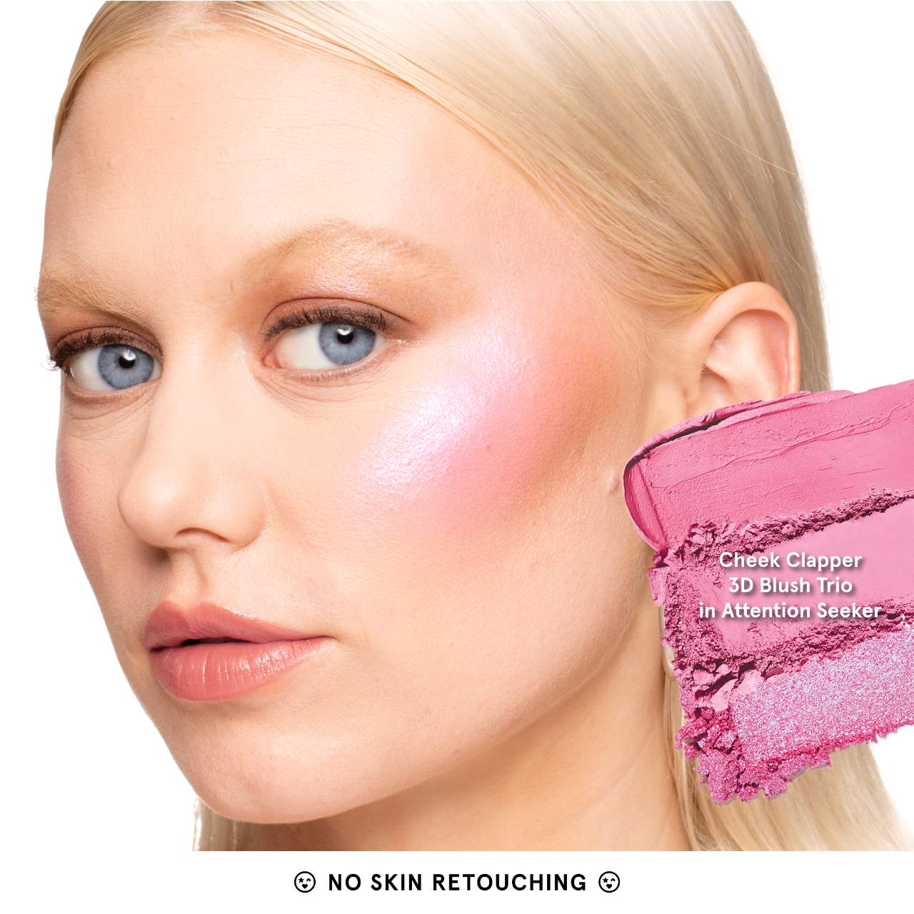ONE/SIZE Cheek Clapper 3D Blush Trio Palette Shade- Attention Seeker