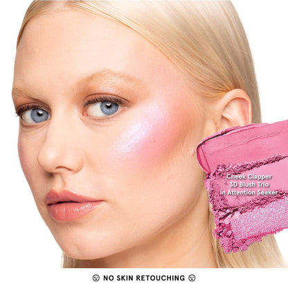 ONE/SIZE Cheek Clapper 3D Blush Trio Palette Shade- Attention Seeker