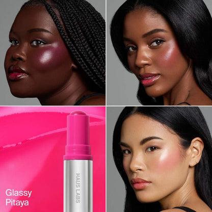 Haus Labs Color Fuse Glassy Blush Balm Stick + Powder Blush Set