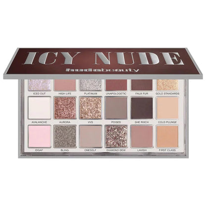 HUDA BEAUTY Limited Edition Icy Nude Eyeshadow Palette - 0.56 Oz / 16.1 G - 18 SHADES