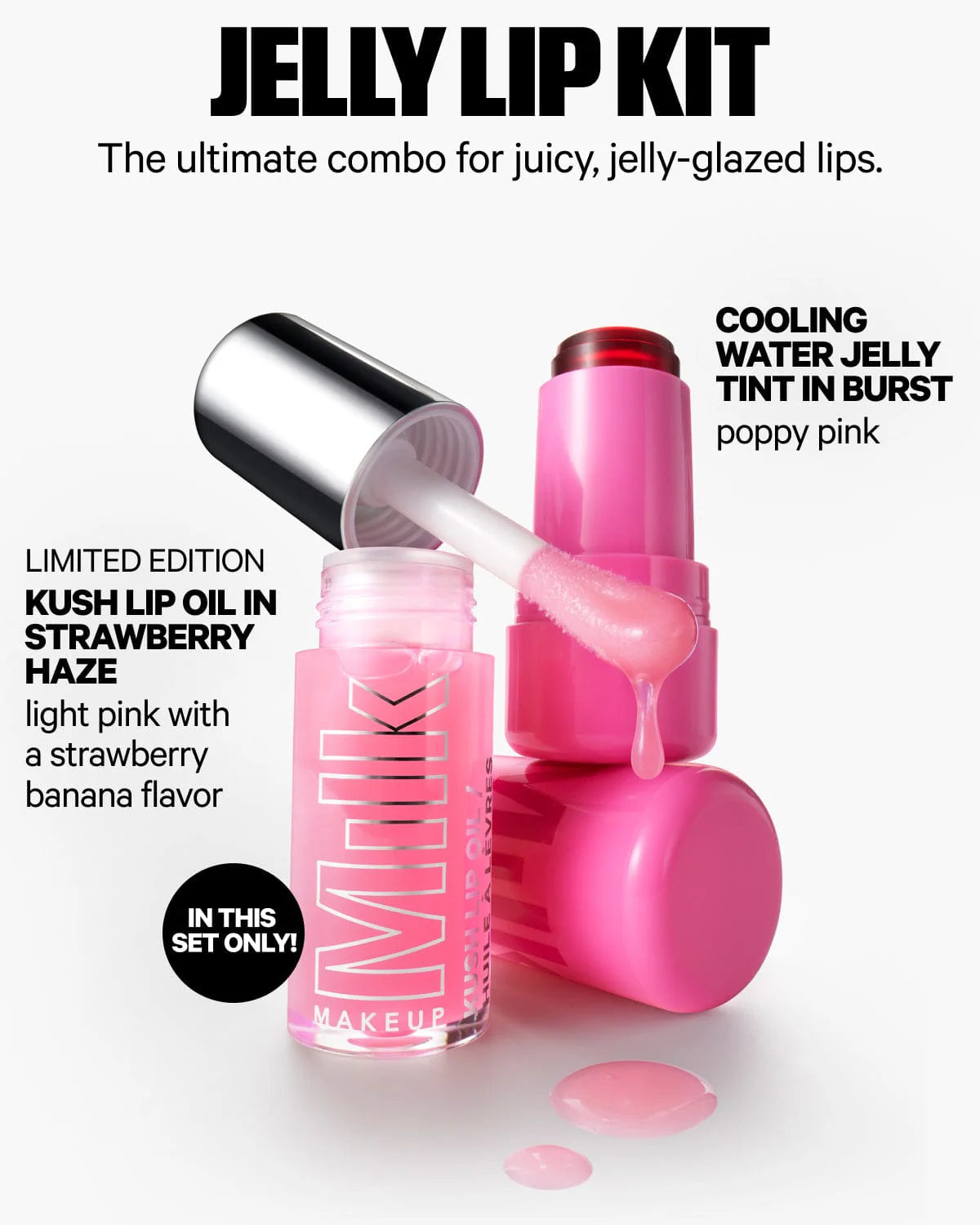 Milk Makeup - Jelly Lip Kit
stain + lip oil duo