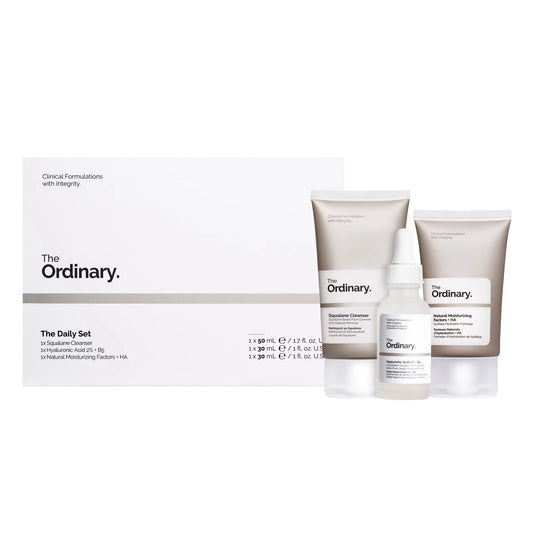 The Ordinary The Daily Set: Squalane Cleanser, Hyaluronic Acid, Natural Moisture