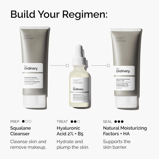 The Ordinary The Daily Set: Squalane Cleanser, Hyaluronic Acid, Natural Moisture